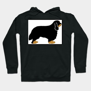 cavalier king charles spaniel black and tan silhouette Hoodie